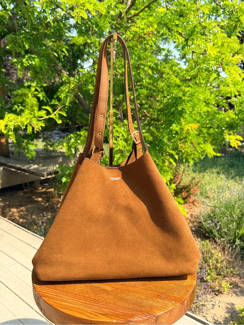 Coach Warm Brown Gramercy Tote Bag - Picture 7 of 13